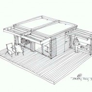 Проект маленького деревянного дома из модулей