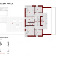 План второго этажа коттеджа с расположением всех комнат