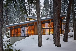 Проект коттеджа с плоскими односкатными крышами