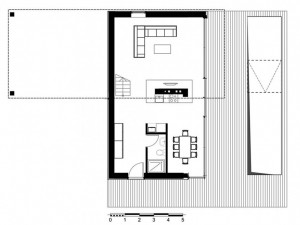 Расположение комнат и жилых зон в современном доме. План